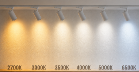 Comparaison des températures de couleur de 2700K à 6500K en éclairage