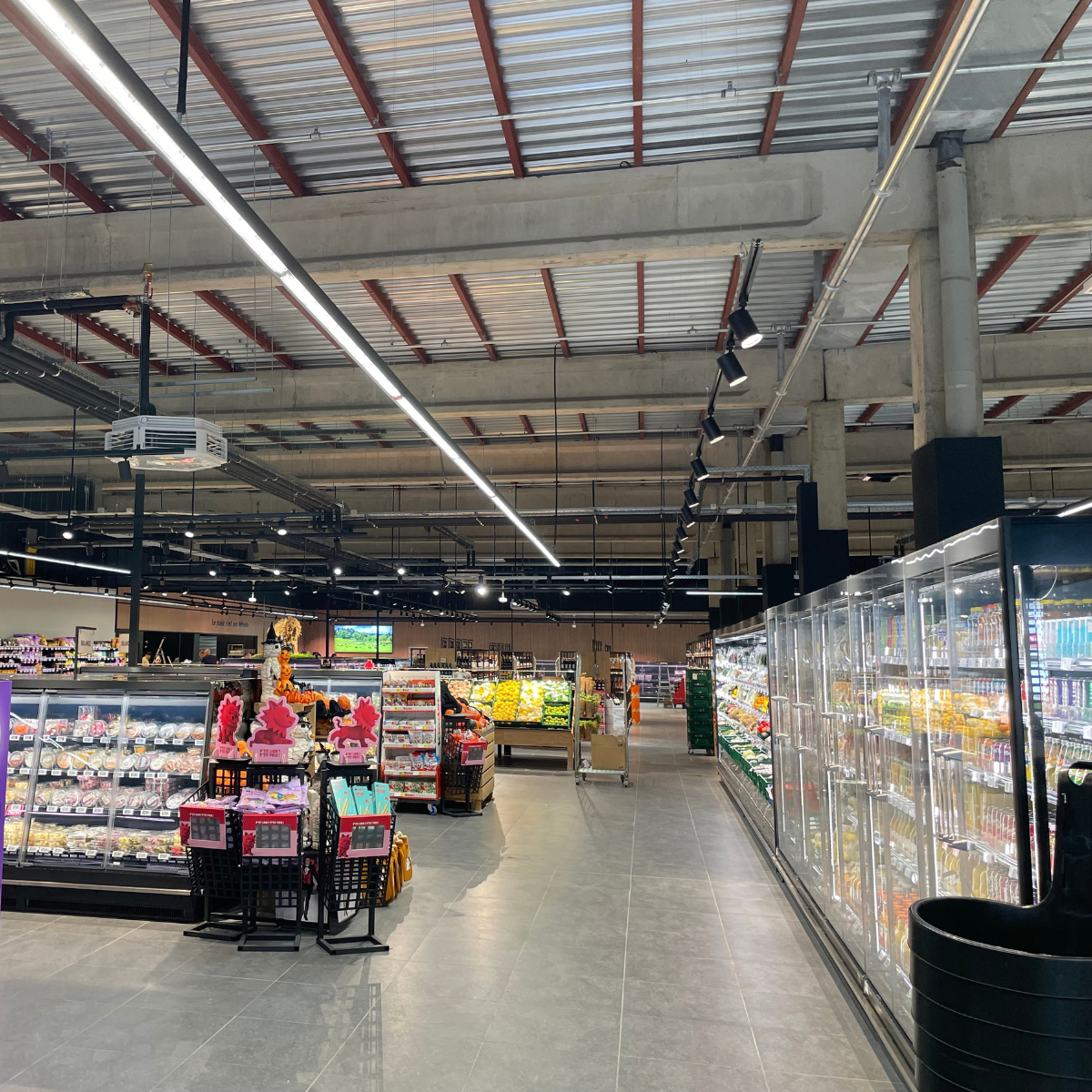 Éclairage d’un magasin alimentaire de 1 800 m² à Amay
